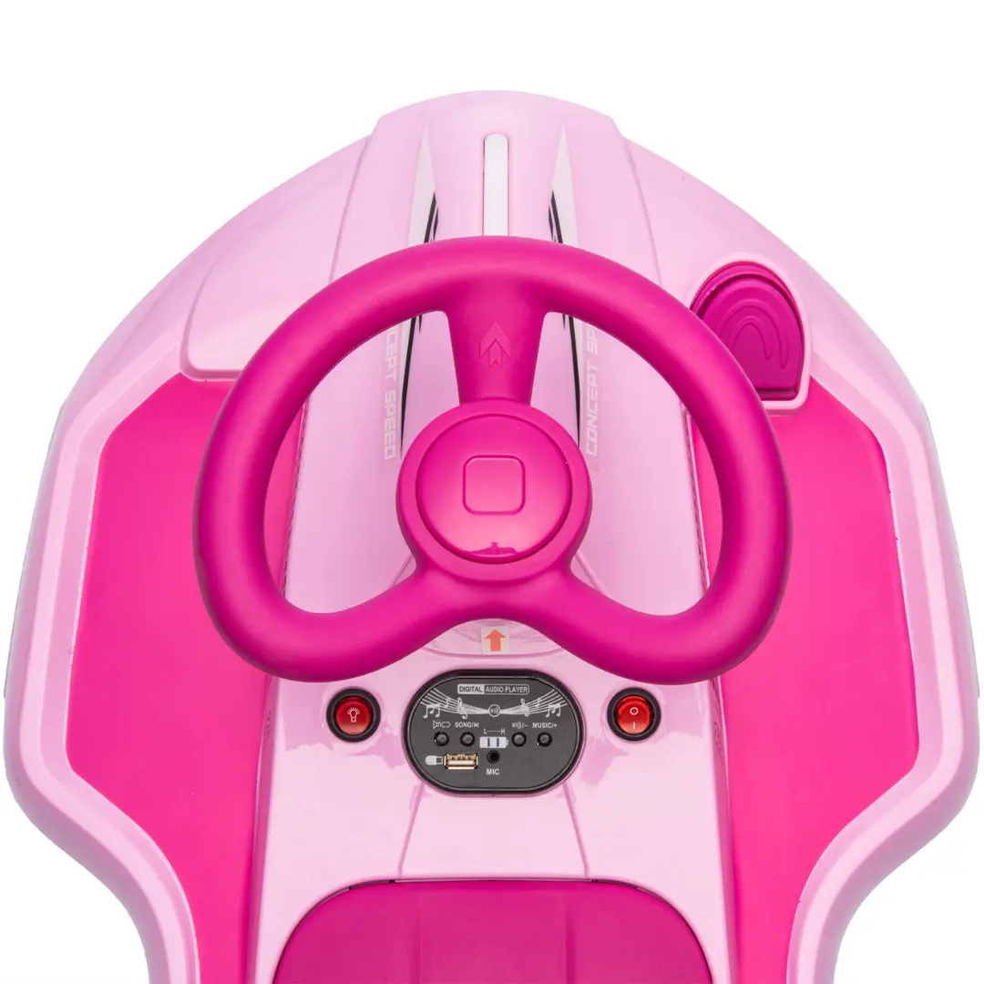 12V Kids Pink Electric Scooter Ride With 360 Degree Drift Function