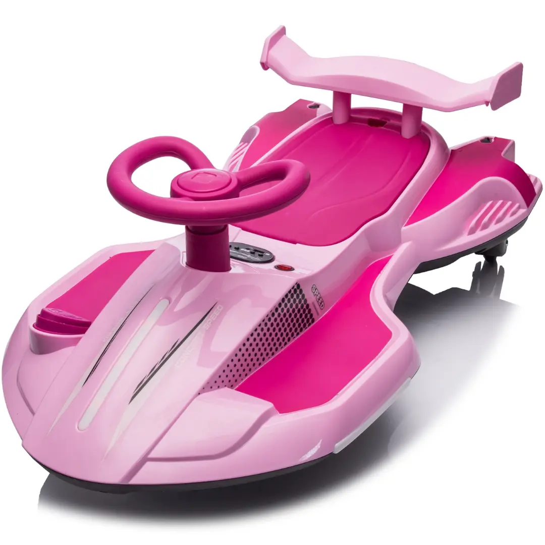 12V Kids Pink Electric Scooter Ride With 360 Degree Drift Function