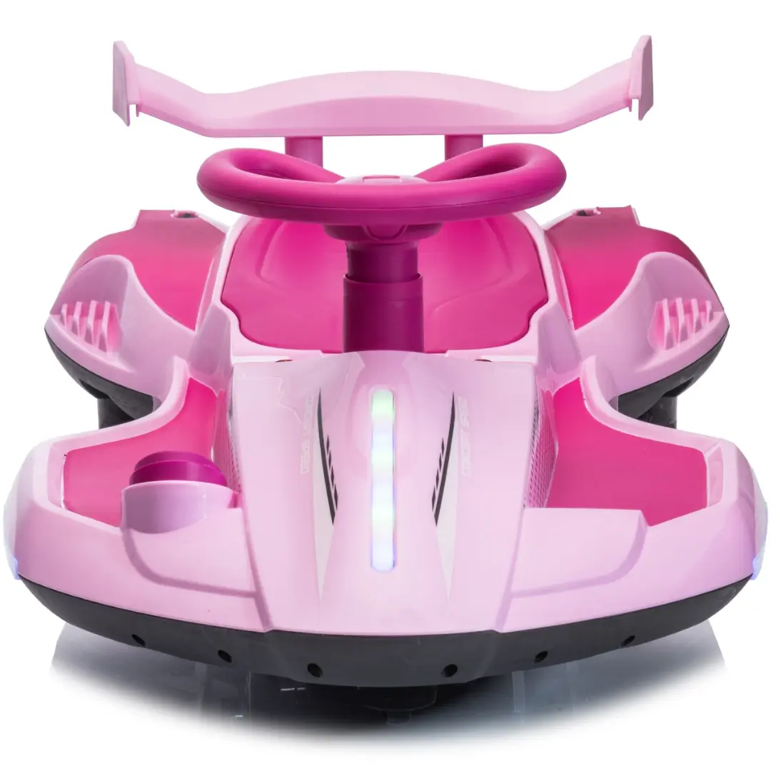 12V Kids Pink Electric Scooter Ride With 360 Degree Drift Function