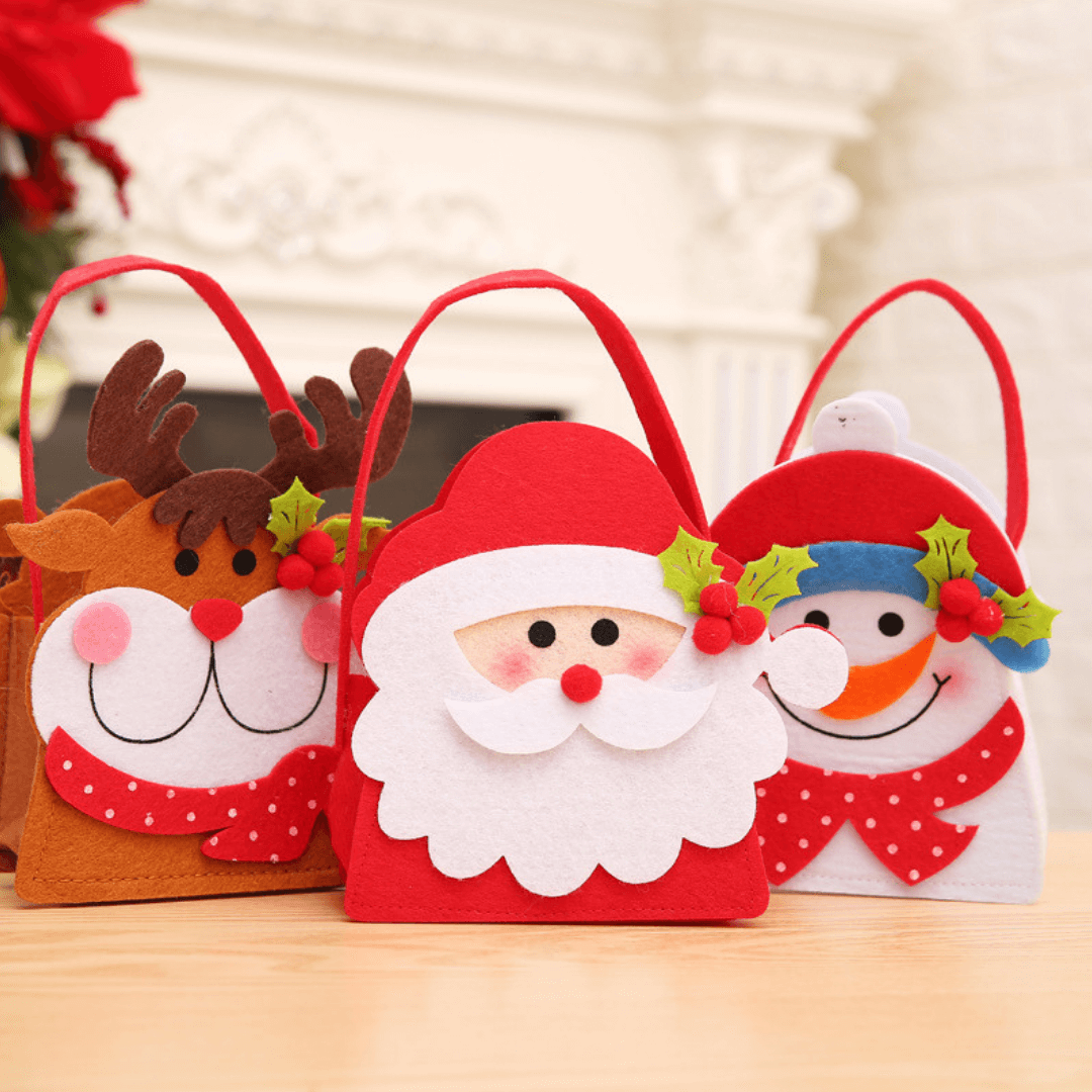 🎅Christmas Santa Claus Candy Bag Elk & Snowman Gift Bag for Kids | Festive Party & New Year Decoration🍬