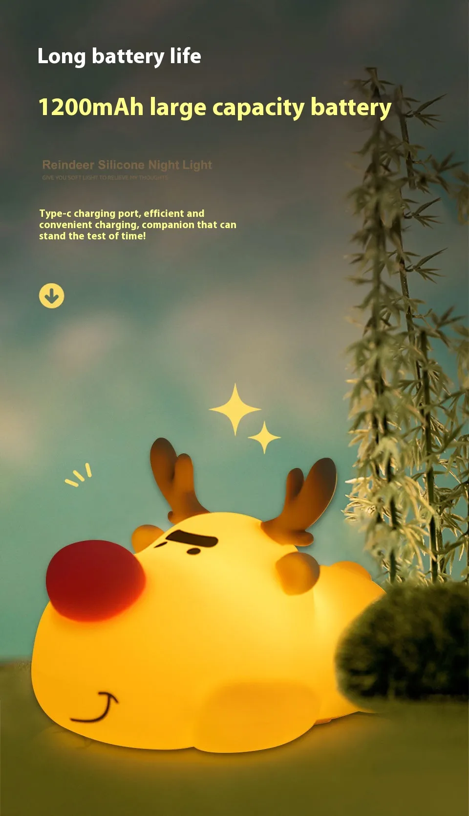 Reindeer Night Lamp Christmas Decor1