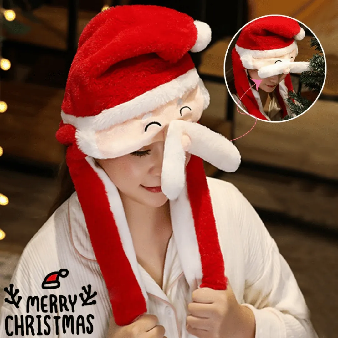 🎅Novel Movable Christmas Hat – Cute Santa, Snowman & Elk Winter Airbag Cap🎄