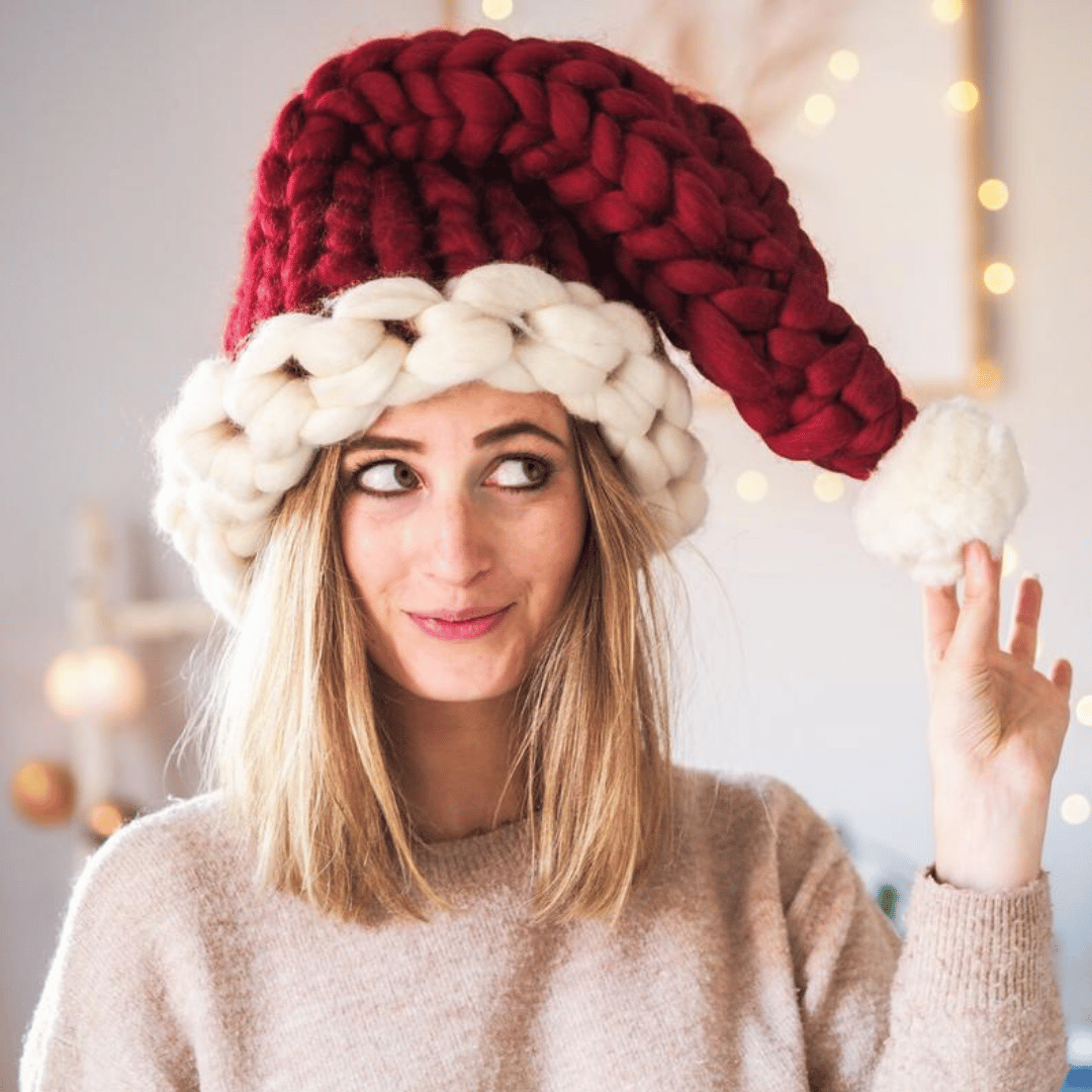 🎅Christmas Plush Hat With Pompom Cozy Winter Wool Hat for Women, Men & Kids❄️