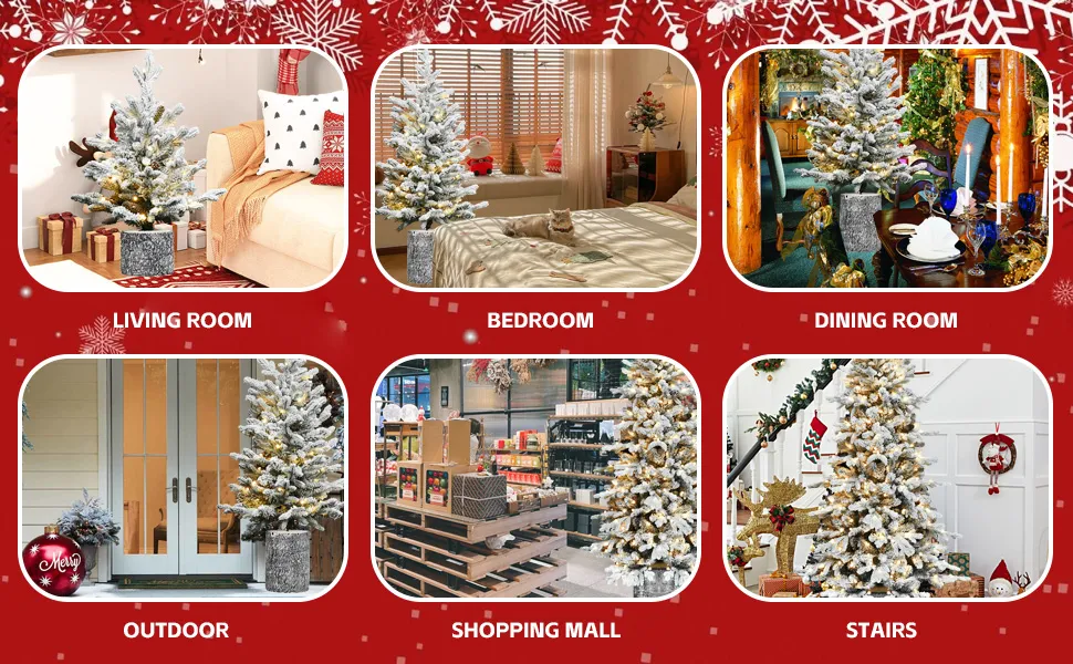 3/4/4.5/6.5/FT Red Christmas Tree - 3