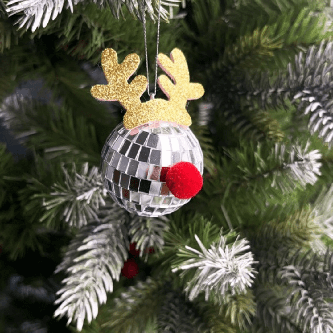 Disco Silver Glass Ball Decor - 2025