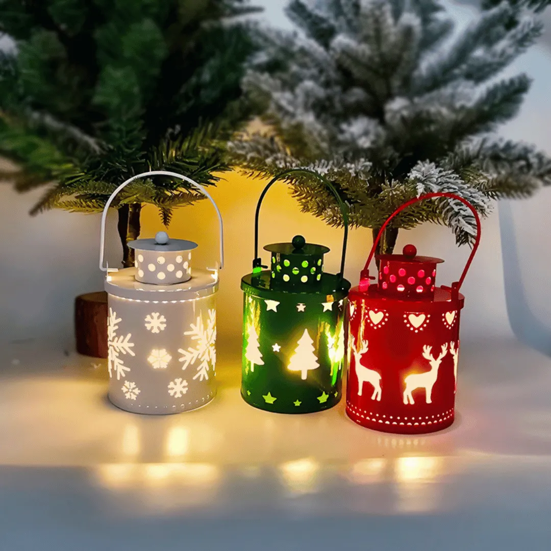 🏮LED Christmas Candle Lantern – Nordic Style Electronic Wind Light Holiday Décor🎅