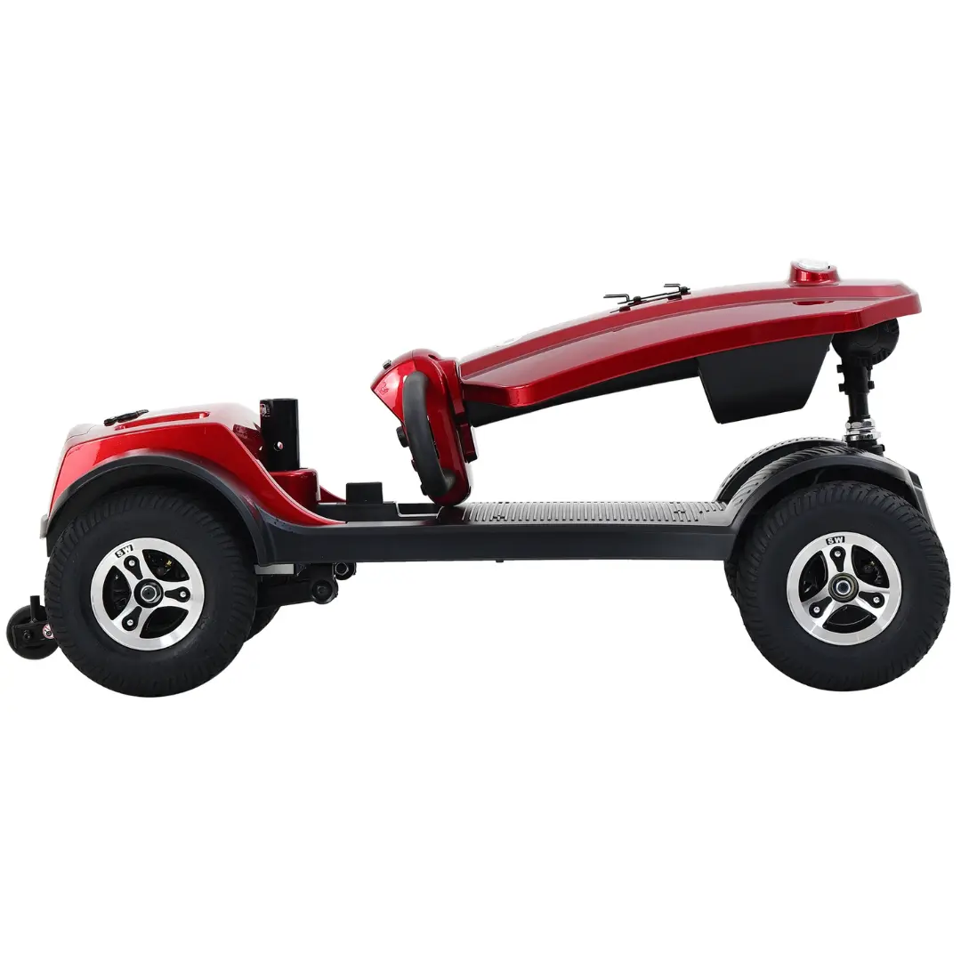 MAX PLUS RED Four Wheel Outdoor Compact Mobility Scooter